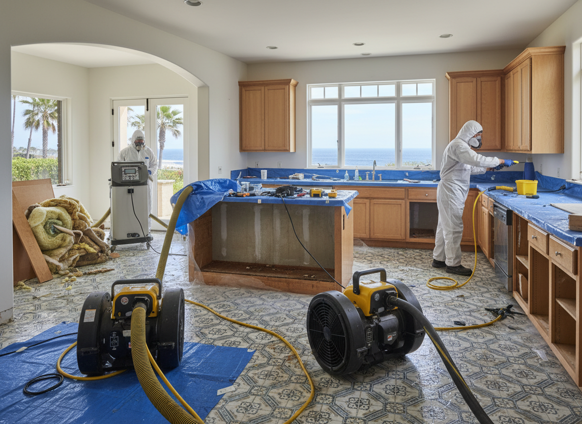 Drying Out After Appliance Leaks in Del Mar Kitchens