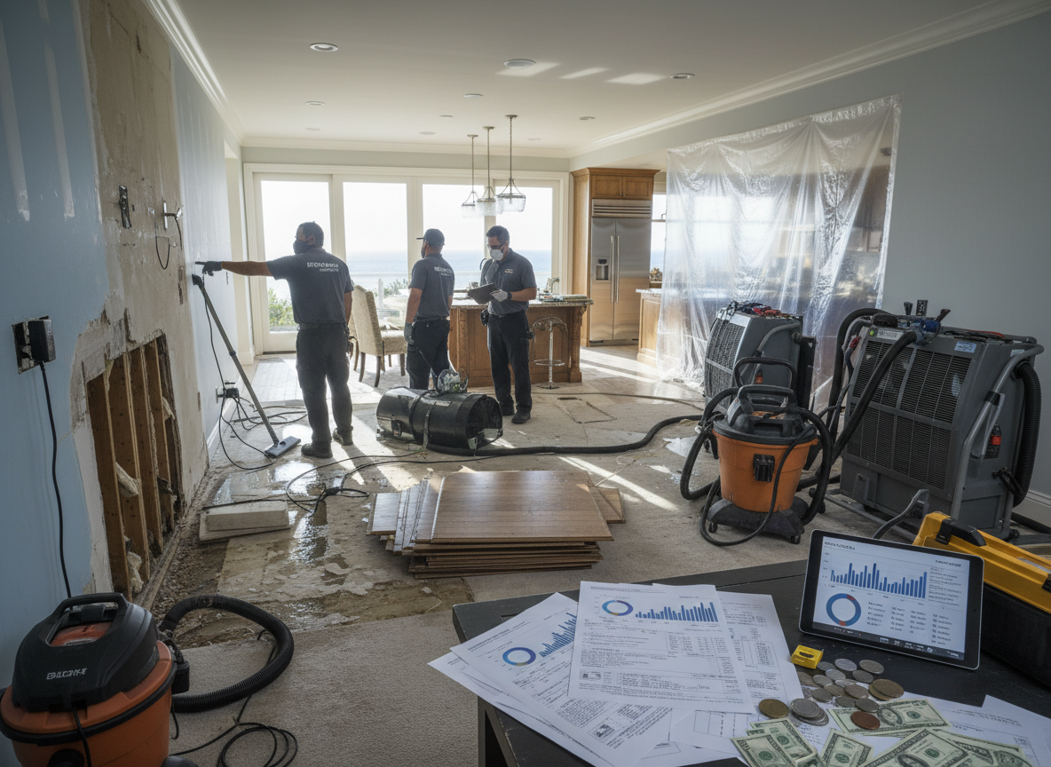 What Water Damage Restoration Typically Costs in Del Mar