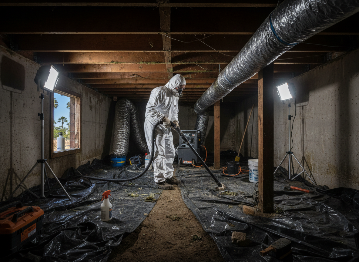 Crawl Space Mold Removal in Del Mar, CA