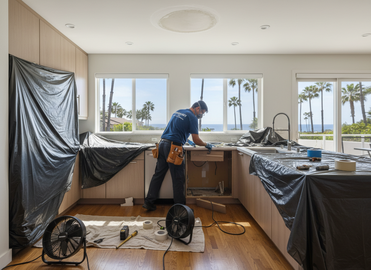 Kitchen Water Damage Repair in Del Mar, CA