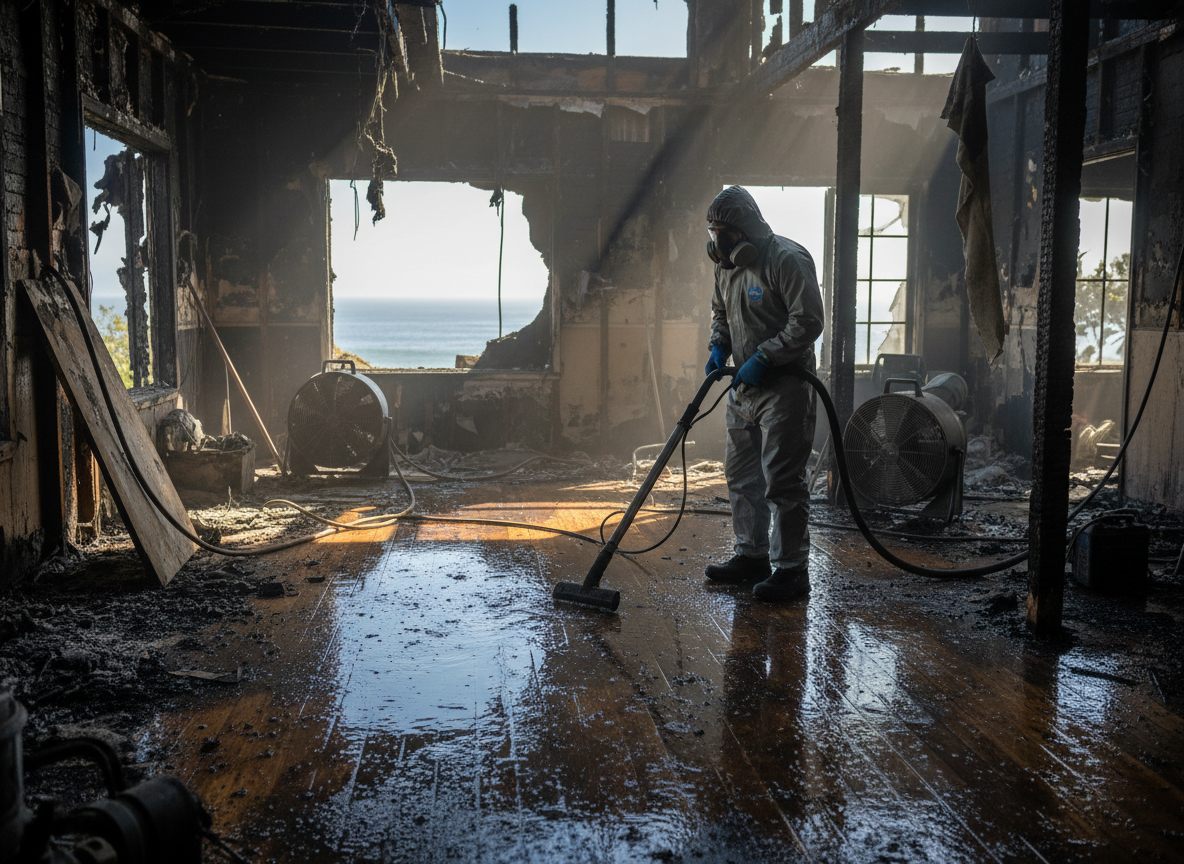 Water Damage Remediation After Fire in Del Mar, CA
